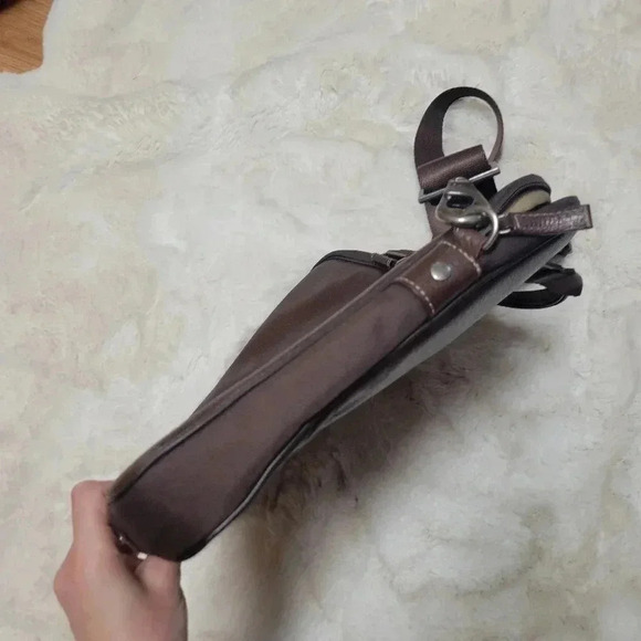 BOCONI BRYANT LEATHER SLEEVE BRIEFCASE LAPTOP TABLET DARK BROWN - Picture 5 of 11